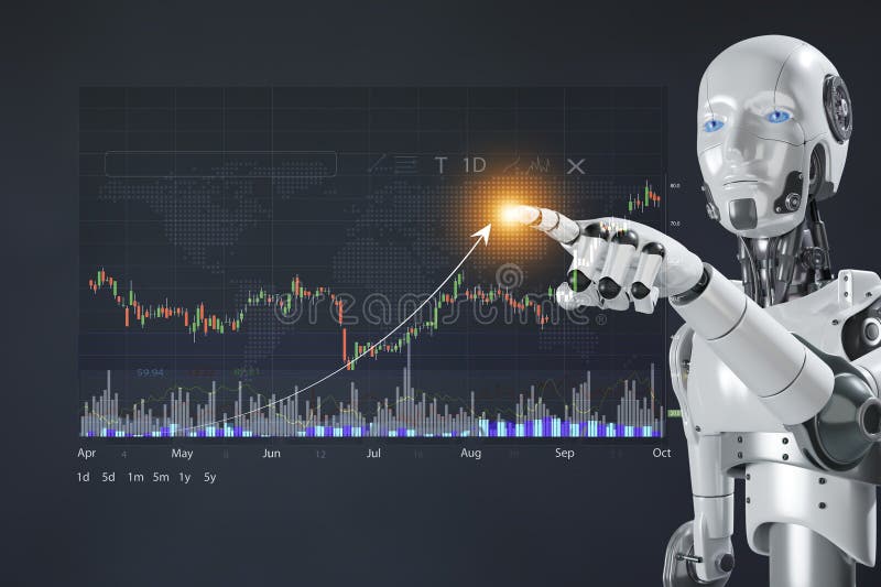 Minh họa về sự kết hợp giữa trí tuệ nhân tạo và robot forex trong giao dịch tự động