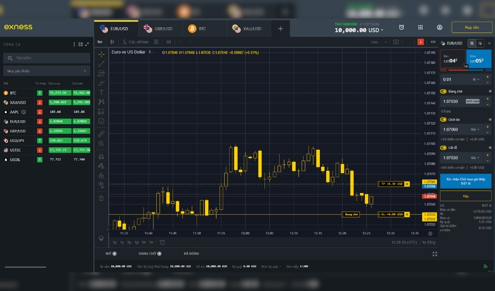 Tài khoản demo là công cụ tuyệt vời để bạn làm quen với thị trường Forex và thử nghiệm các chiến lược giao dịch